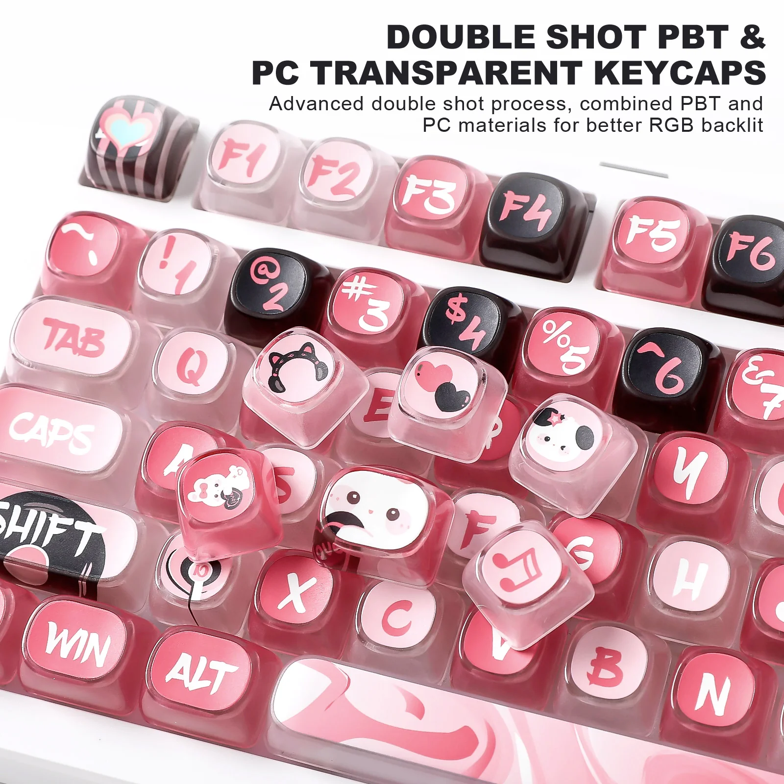 YUNZII Pudding Band MOA Profile Keycap Set - Image 6