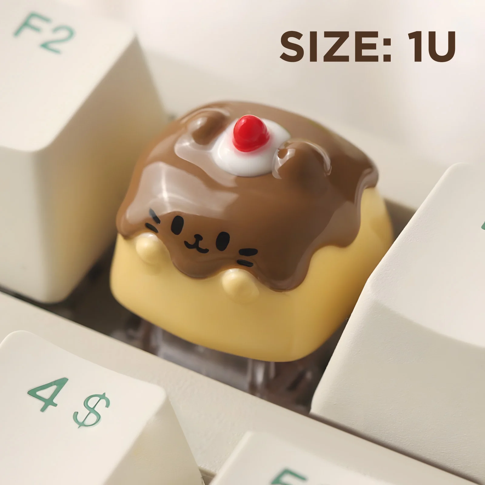 YUNZII Pudding Cat Handmade Artisan Keycap - Image 2