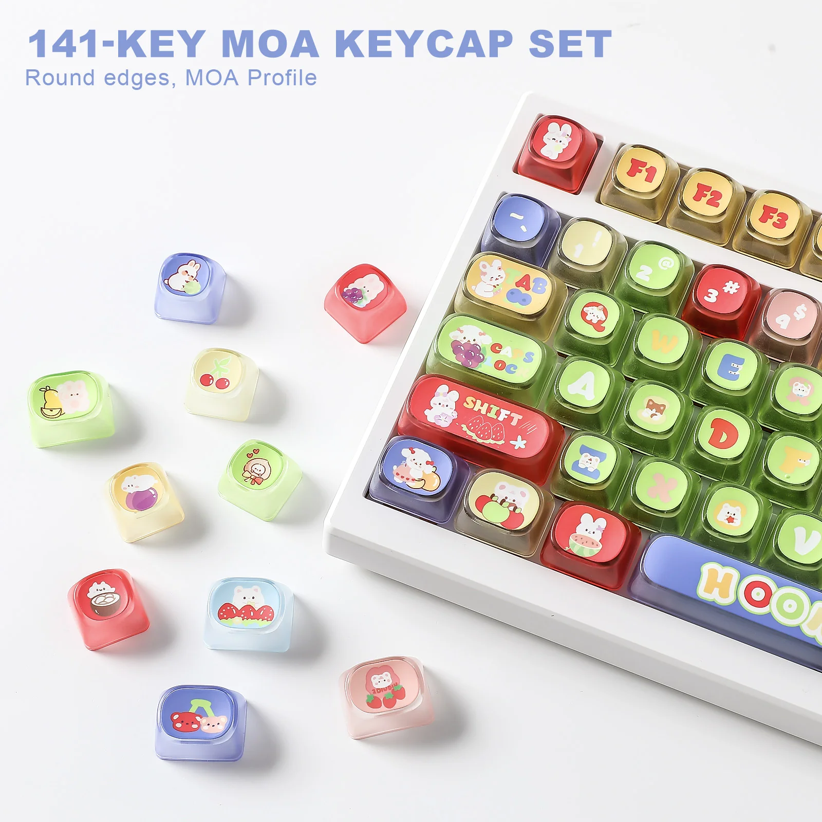 YUNZII Pudding Fruit Garden MOA Profile Keycap Set - Image 3