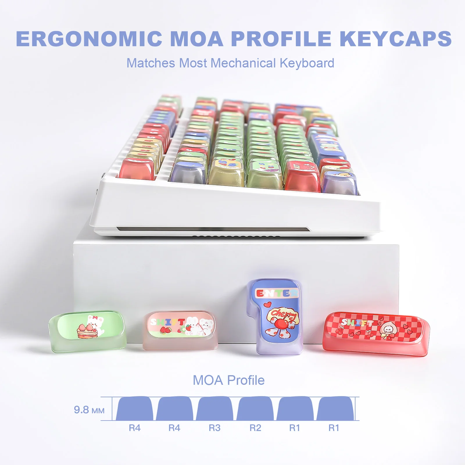YUNZII Pudding Fruit Garden MOA Profile Keycap Set - Image 5