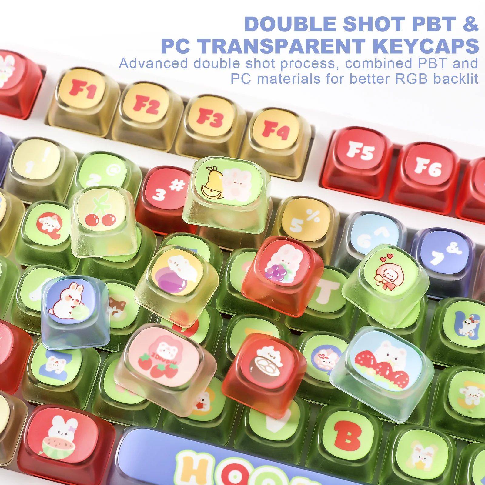 YUNZII Pudding Fruit Garden MOA Profile Keycap Set - Image 6