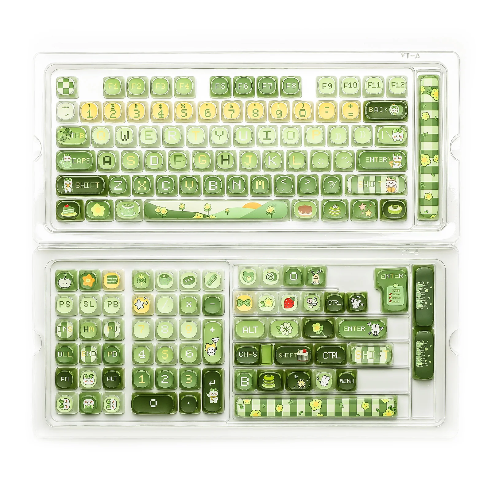 YUNZII Pudding Matcha Bunny MOA Profile Keycap Set - Image 11