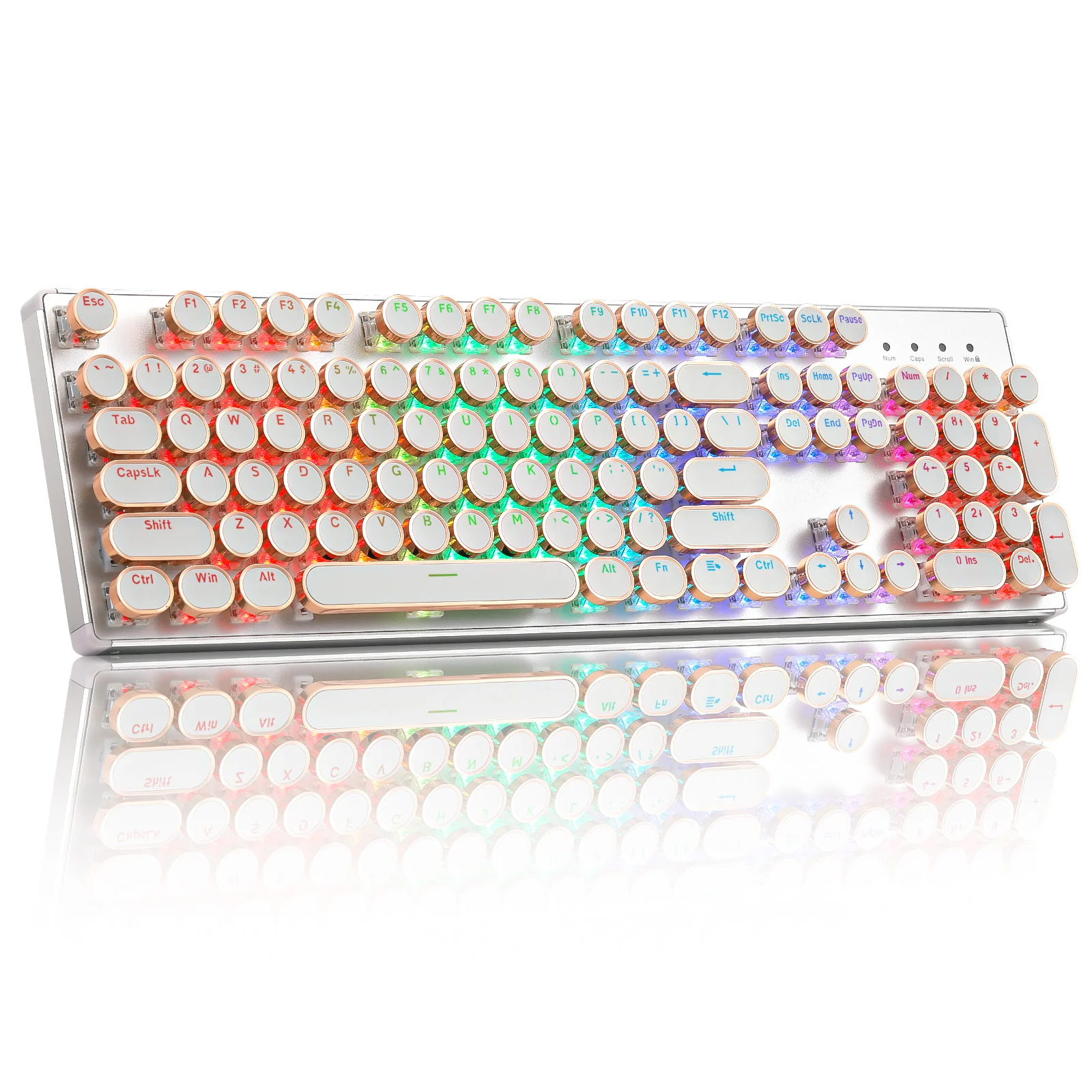 YUNZII QL108 Full-Size Wired Typewriter Style Custom Mechanical Keyboard - Image 17