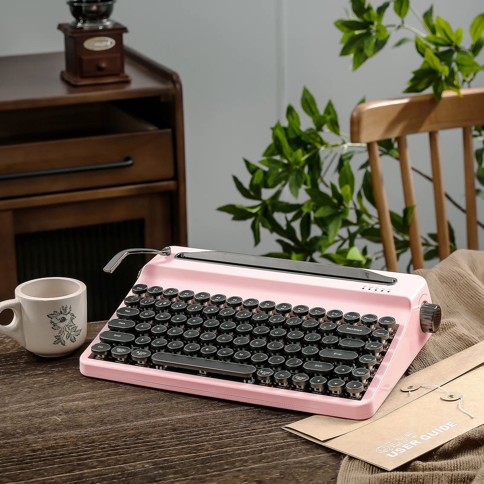 YUNZII QL75 Retro Typewriter QMK/VIA Mechanical Keyboard - Image 14