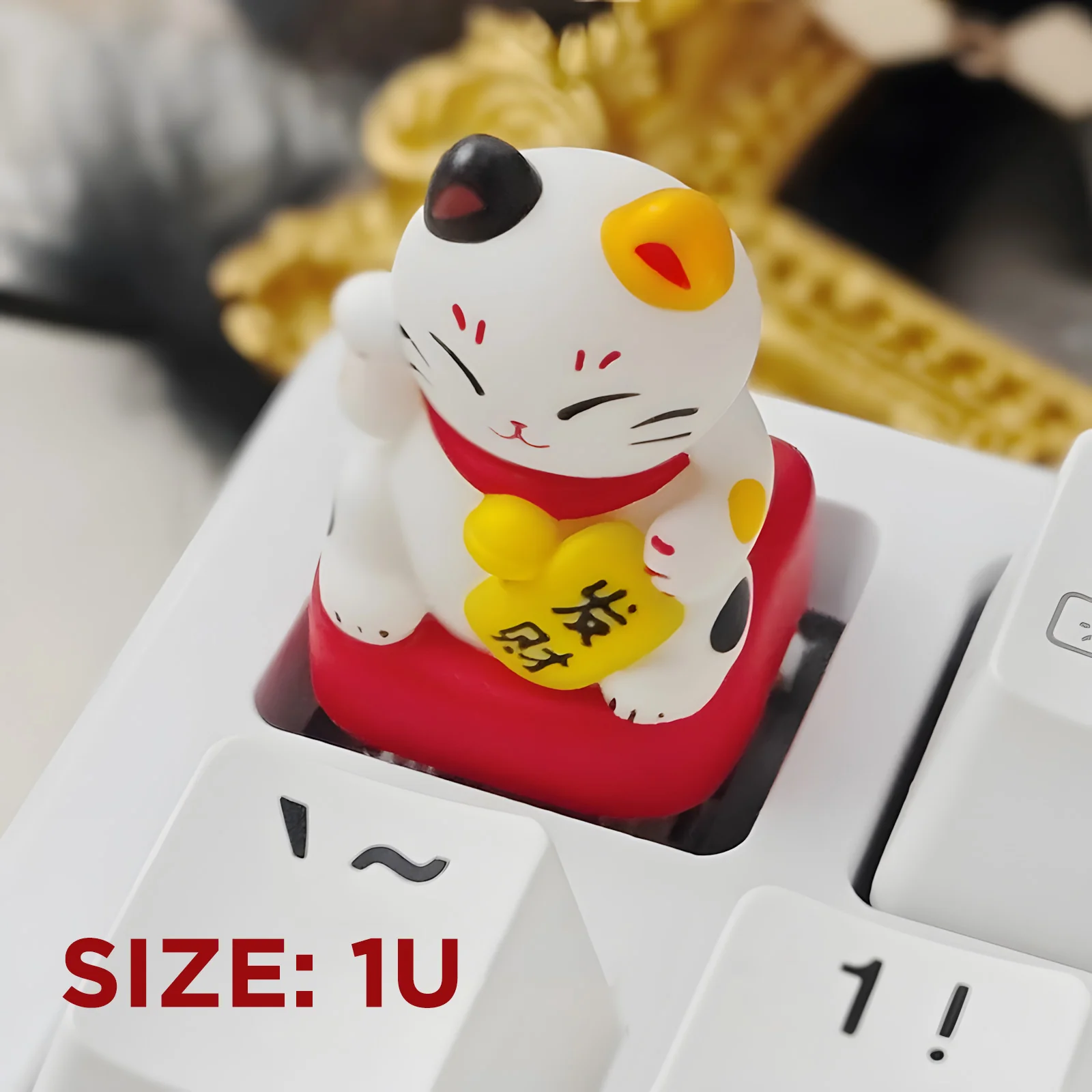 YUNZII Rich Cat Handmade Artisan Keycap - Image 2