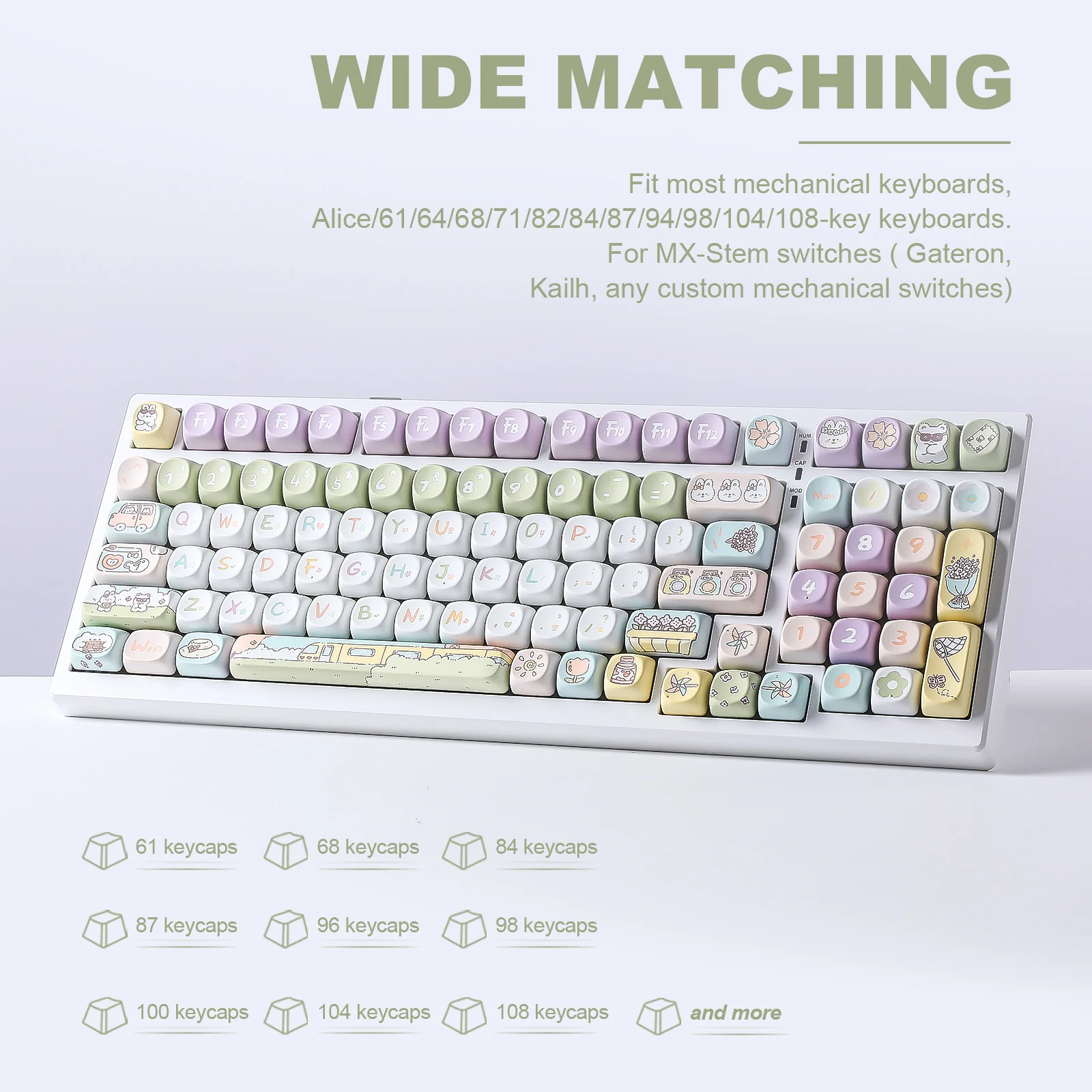 YUNZII Romantic Travel MOA Profile Keycap Set - Image 4