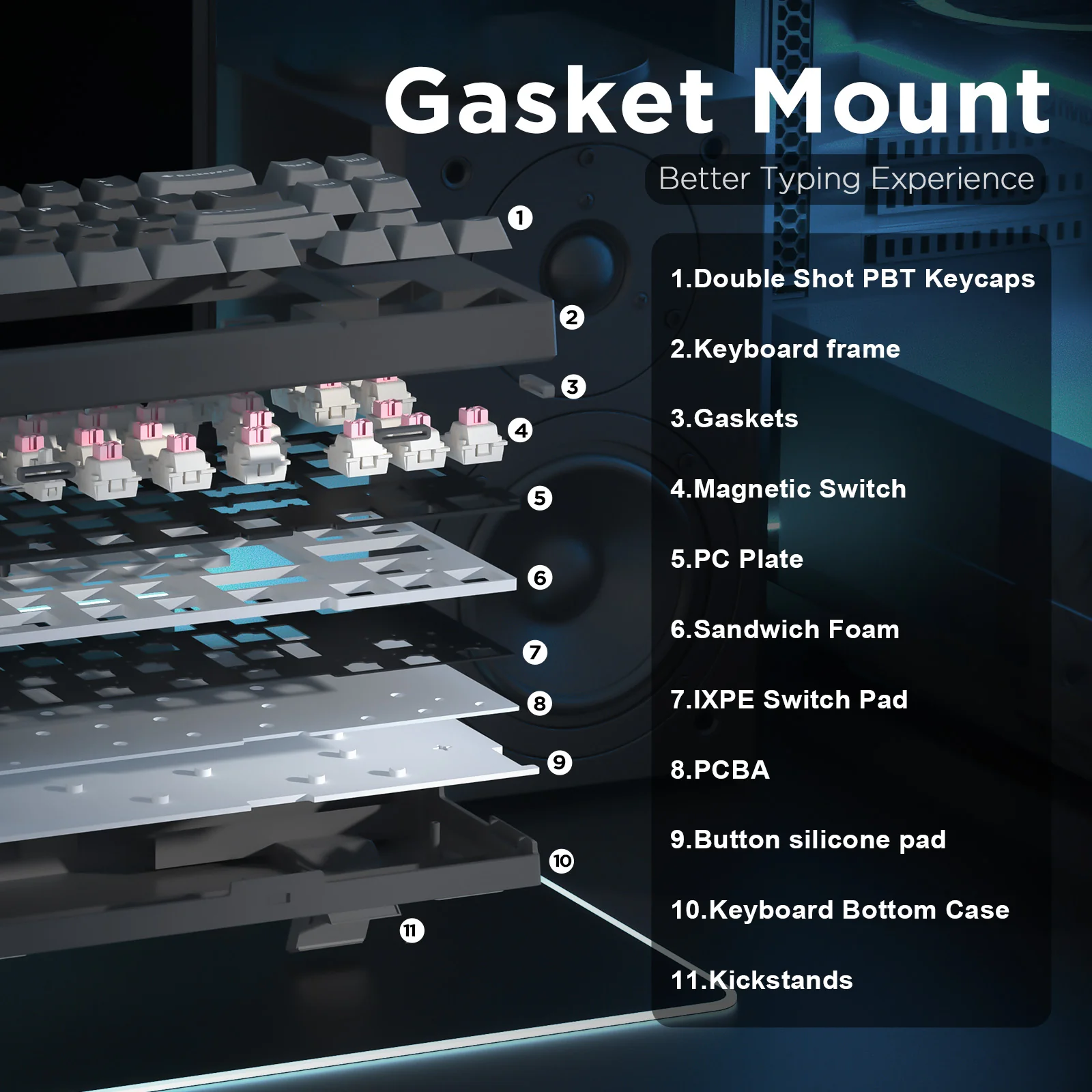 YUNZII RT68 Rapid Trigger Gaming Magnetic Keyboard - Image 10