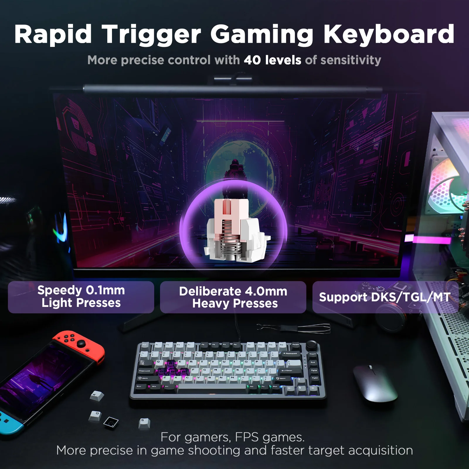 YUNZII RT75 Rapid Trigger Gaming Magnetic Keyboard - Image 6