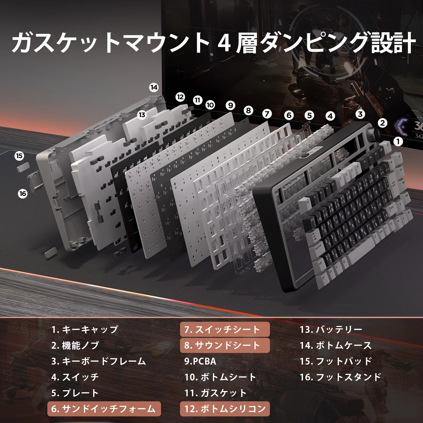 YUNZII RT75 Wireless Rapid Trigger Magnetic Gaming Keyboard - Japan JIS Layout - Image 9