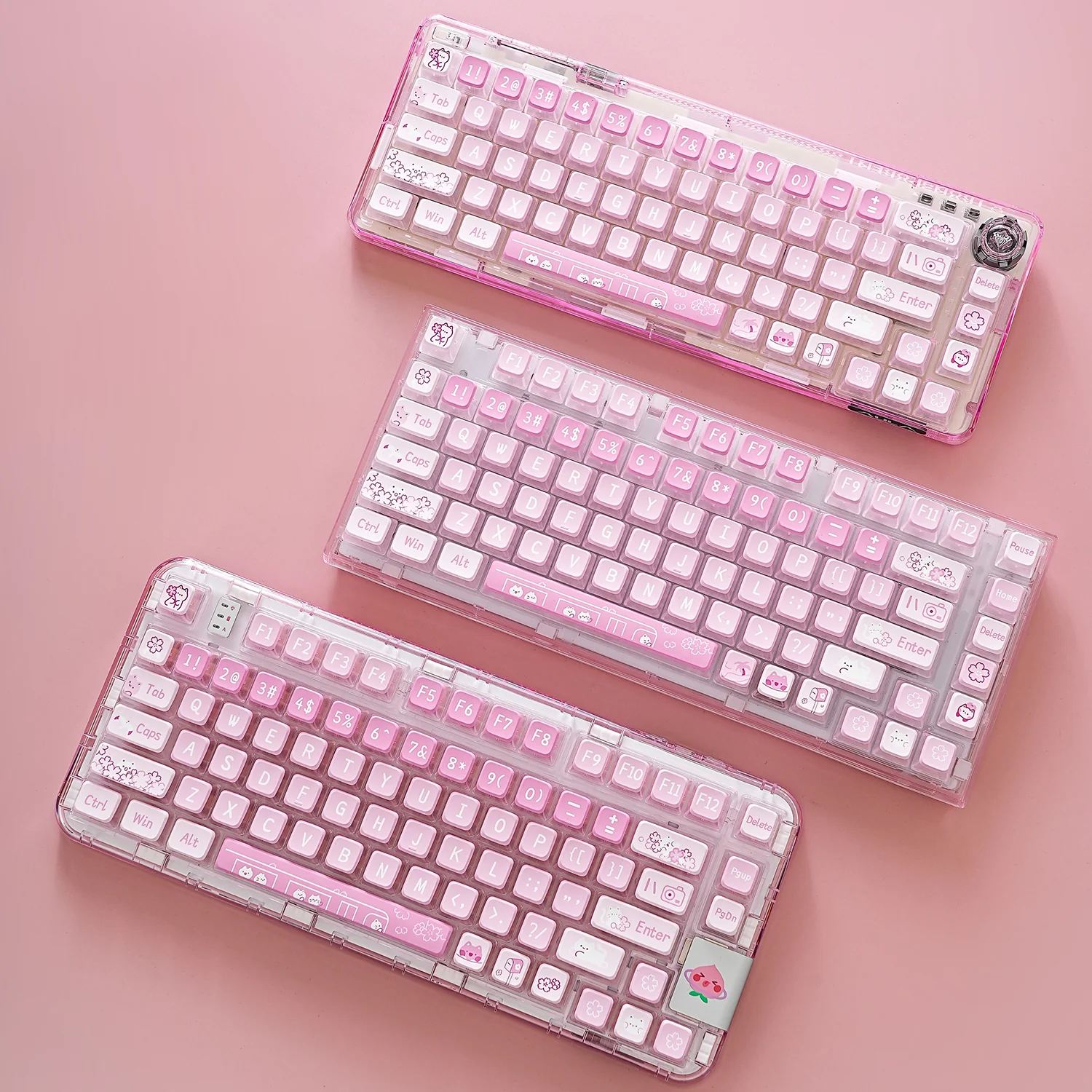 YUNZII Sakura Kitty KSA Profile Keycap Set - Image 7
