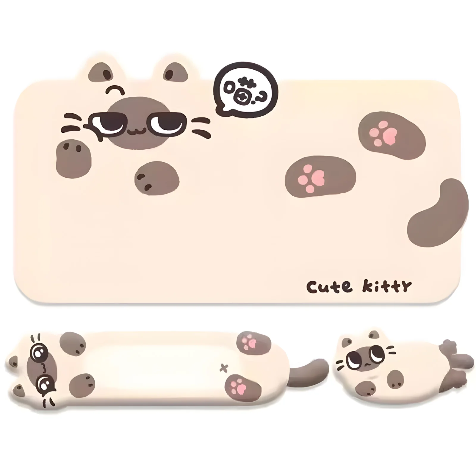 YUNZII Siamese Desk Mat Palm Rest Mouse Pad - Image 17
