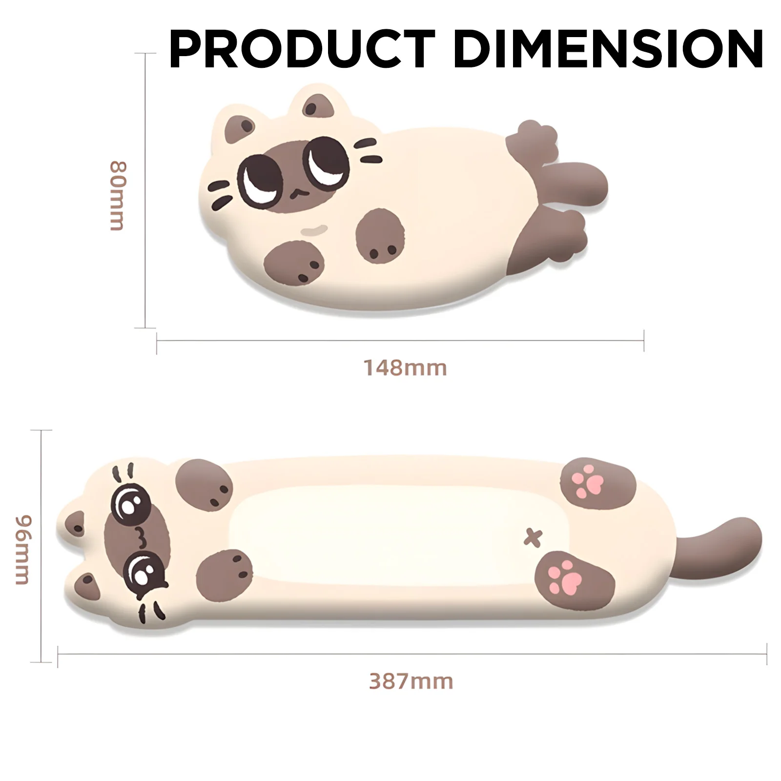 YUNZII Siamese Desk Mat Palm Rest Mouse Pad - Image 2