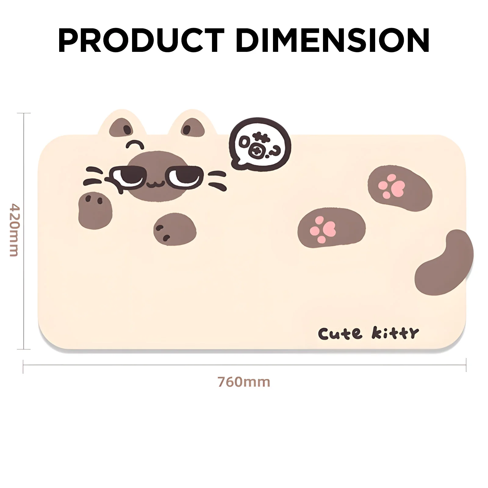 YUNZII Siamese Desk Mat Palm Rest Mouse Pad - Image 5