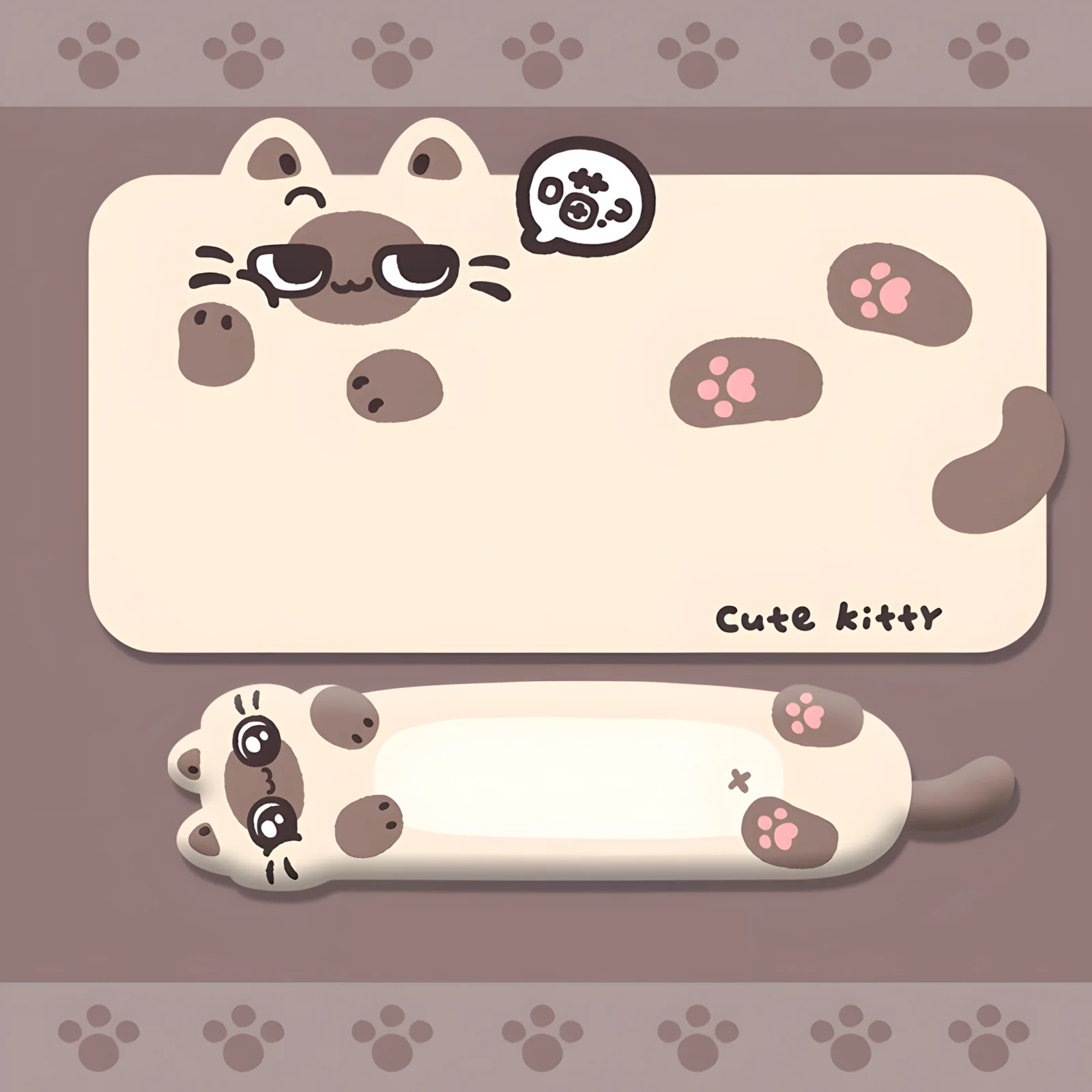 YUNZII Siamese Desk Mat Palm Rest Mouse Pad - Image 9
