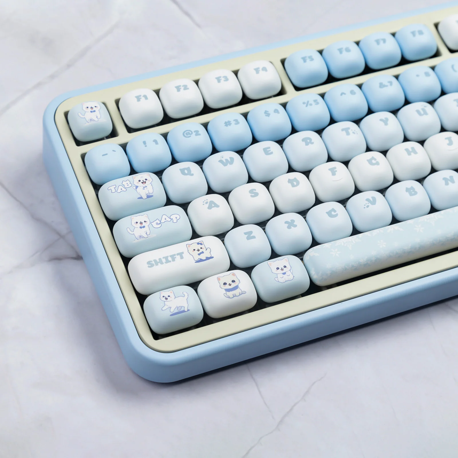 YUNZII Snow Kitty MOG Profile Keycap Set - Image 3