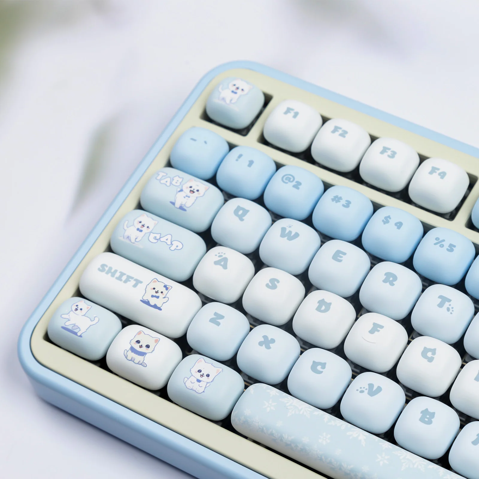 YUNZII Snow Kitty MOG Profile Keycap Set - Image 6