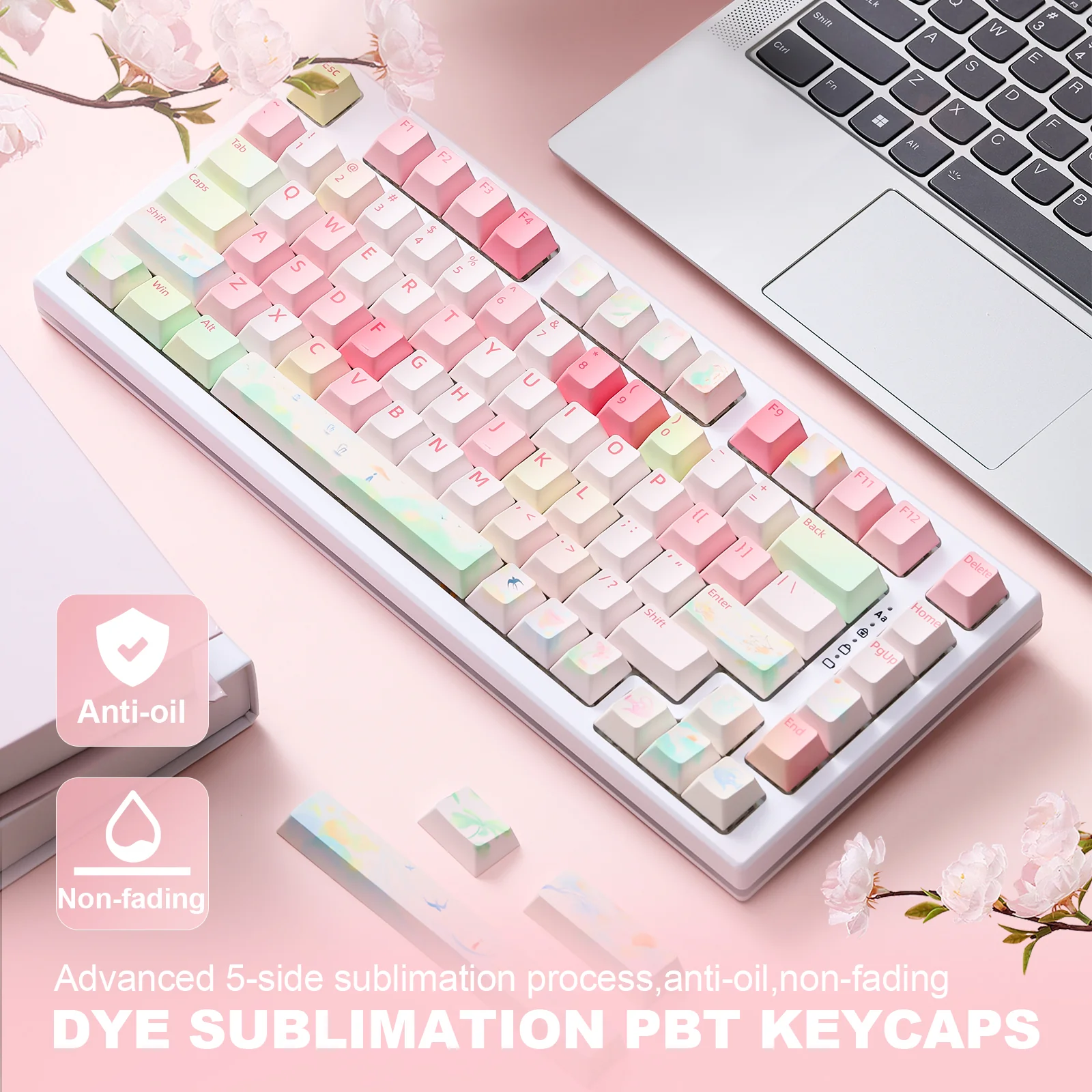YUNZII Spring Garden Cherry Profile Keycap Set - Image 8