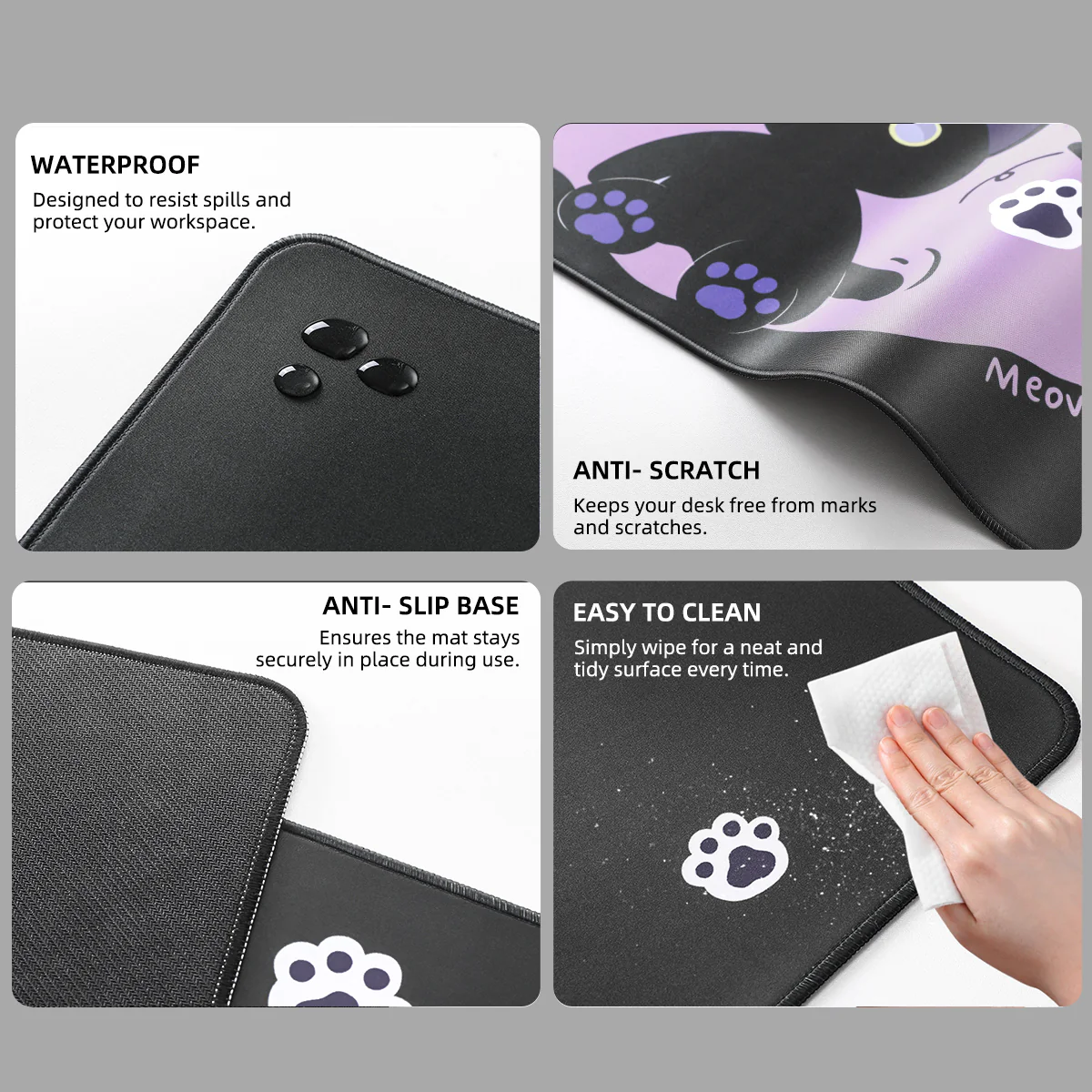 YUNZII Sweet Cat Mouse Mat Desk Pad - Image 6
