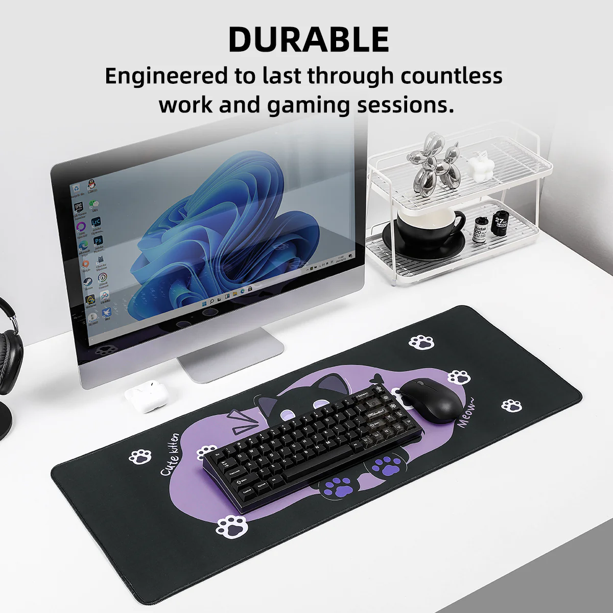 YUNZII Sweet Cat Mouse Mat Desk Pad - Image 7