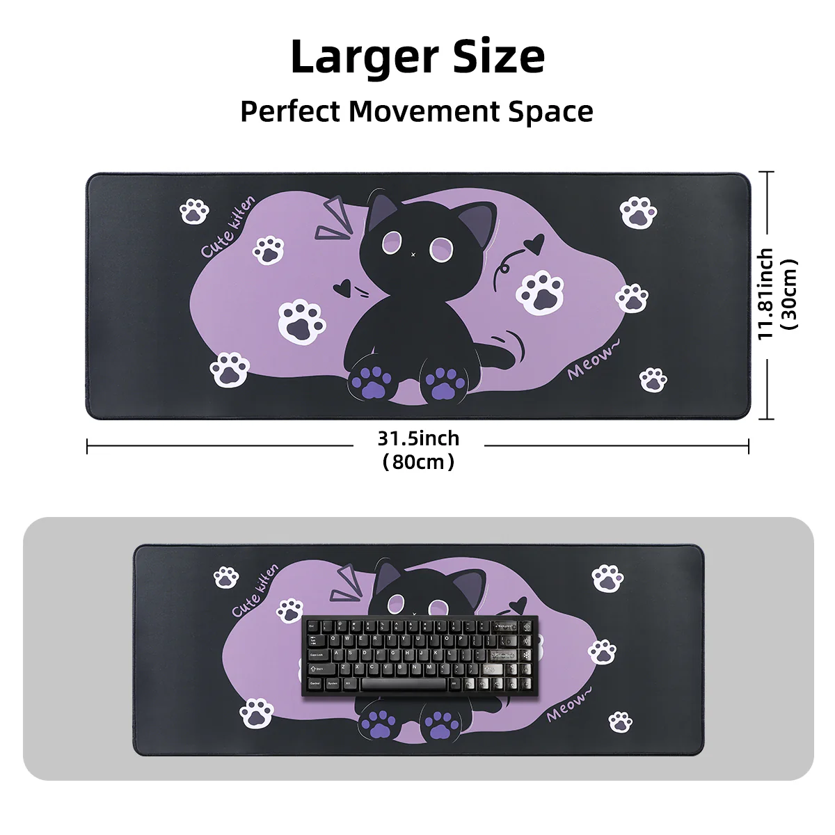 YUNZII Sweet Cat Mouse Mat Desk Pad - Image 8