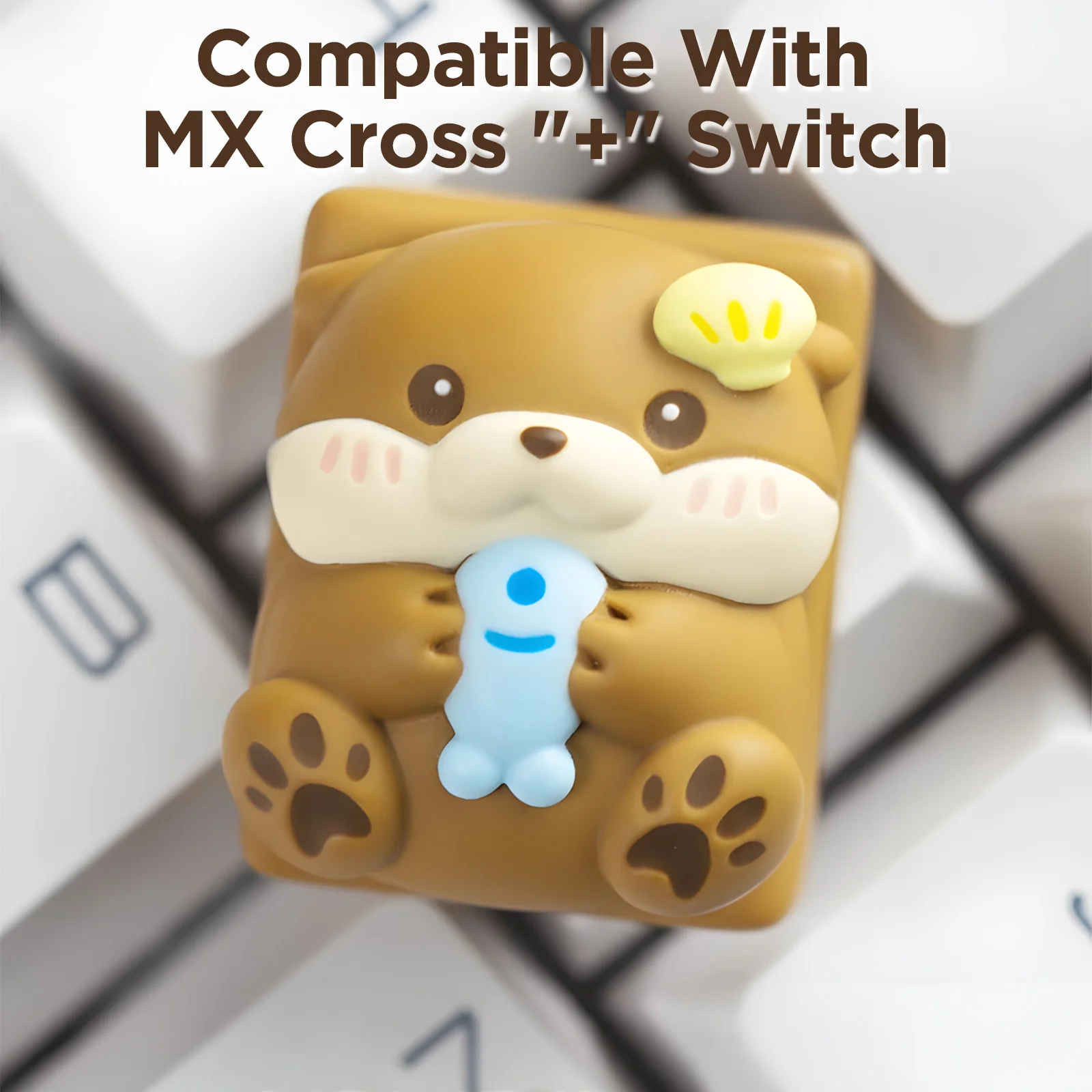YUNZII The Little Otter Handmade Artisan Keycap - 1.25U - Image 4