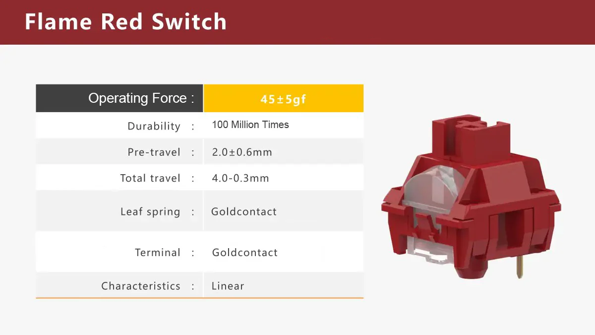 TTC Flame Red Switch(10pcs) - Image 3