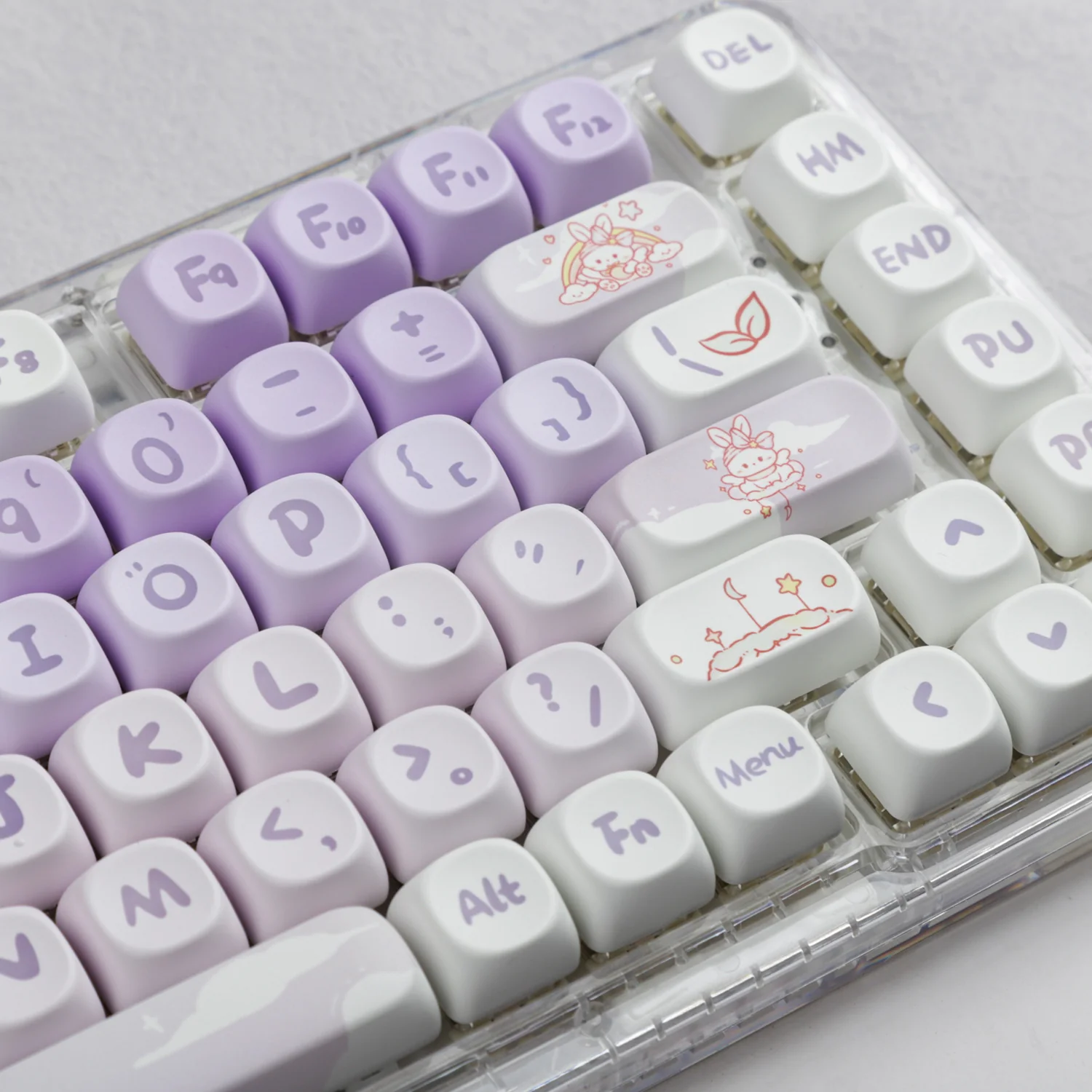 YUNZII Violet Bunny Keycap Set - Image 3