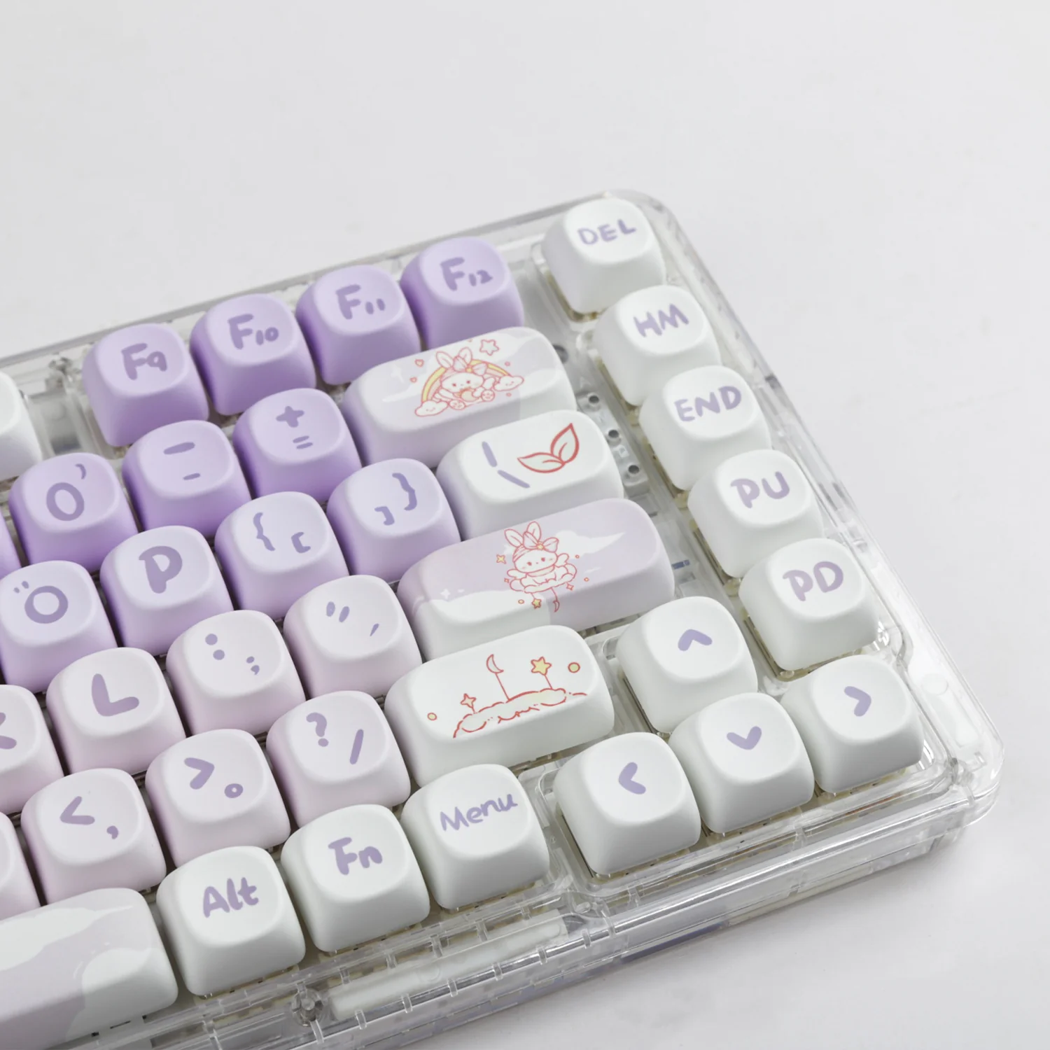 YUNZII Violet Bunny Keycap Set - Image 5
