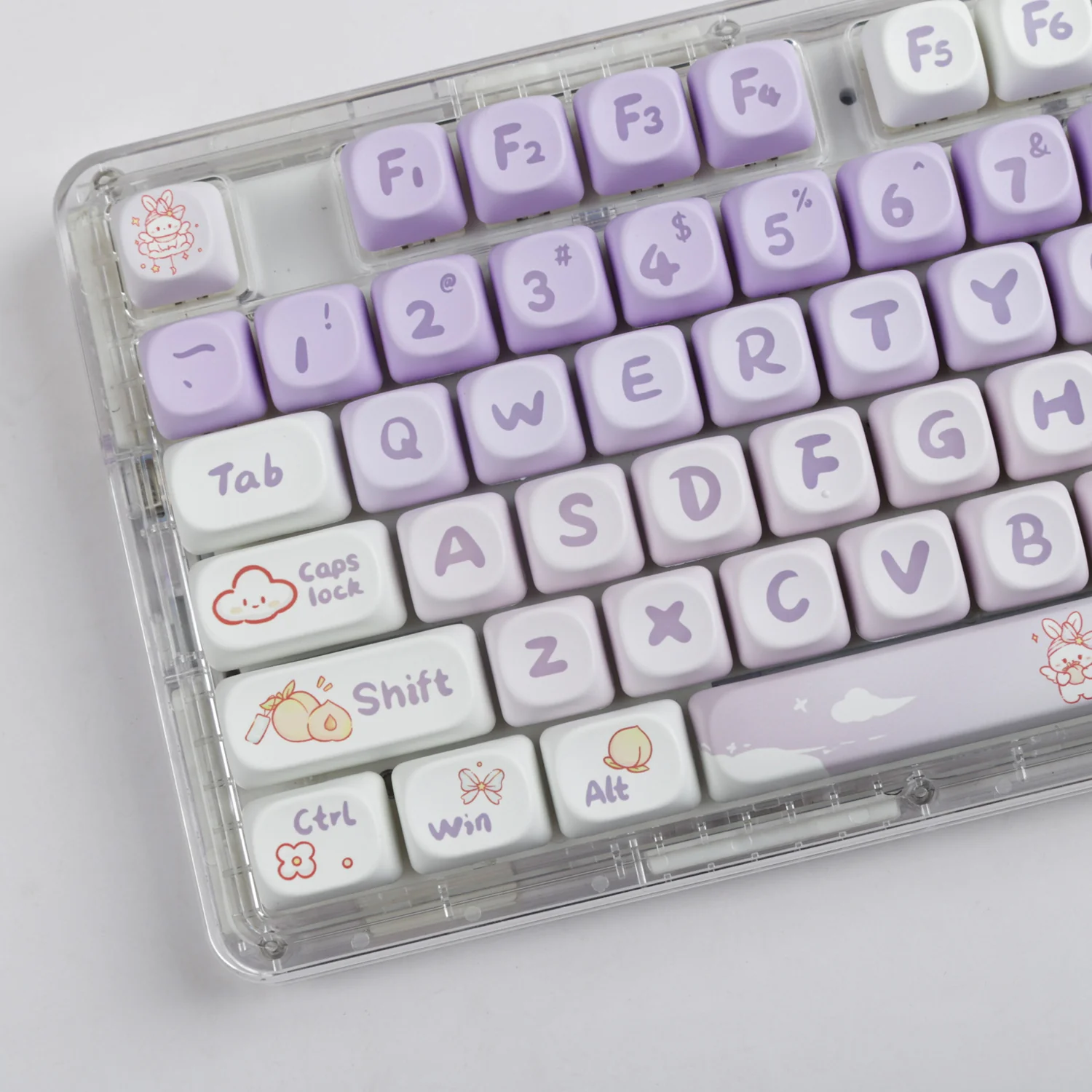YUNZII Violet Bunny Keycap Set - Image 8