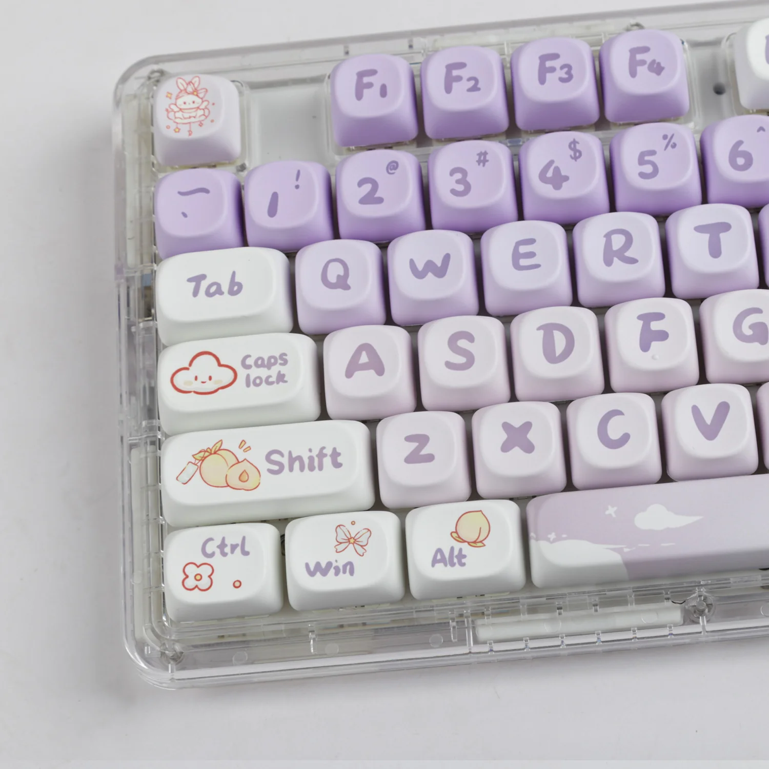 YUNZII Violet Bunny Keycap Set - Image 9