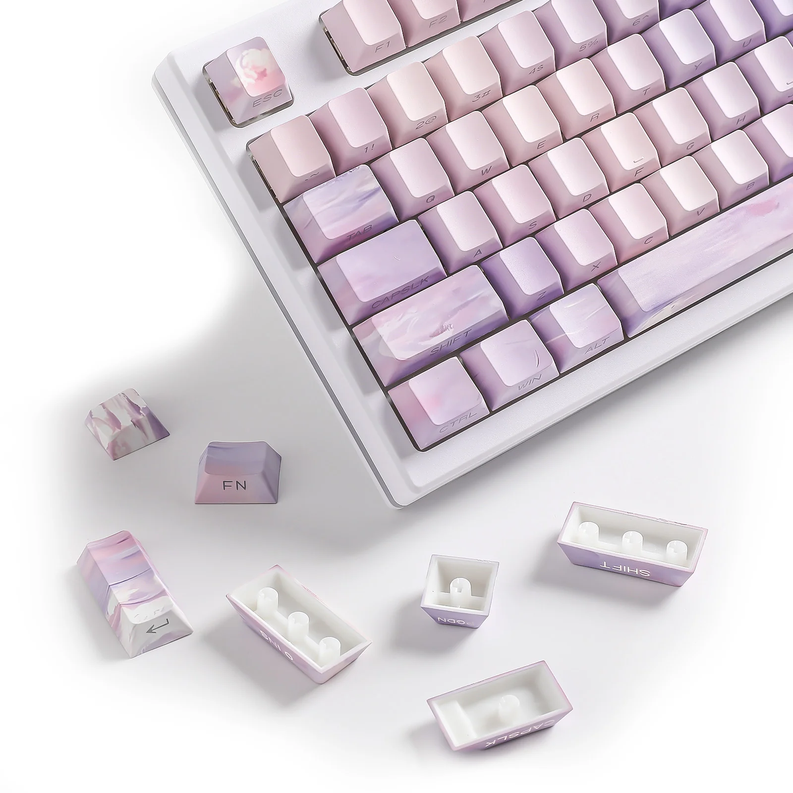 YUNZII Water Lily Cherry Profile Keycap Set - Image 11