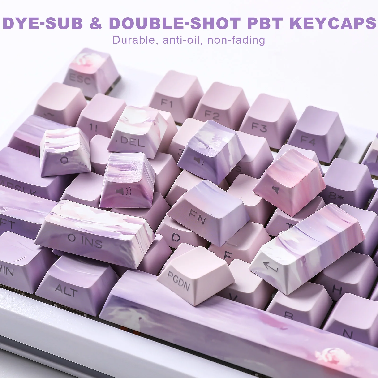 YUNZII Water Lily Cherry Profile Keycap Set - Image 6