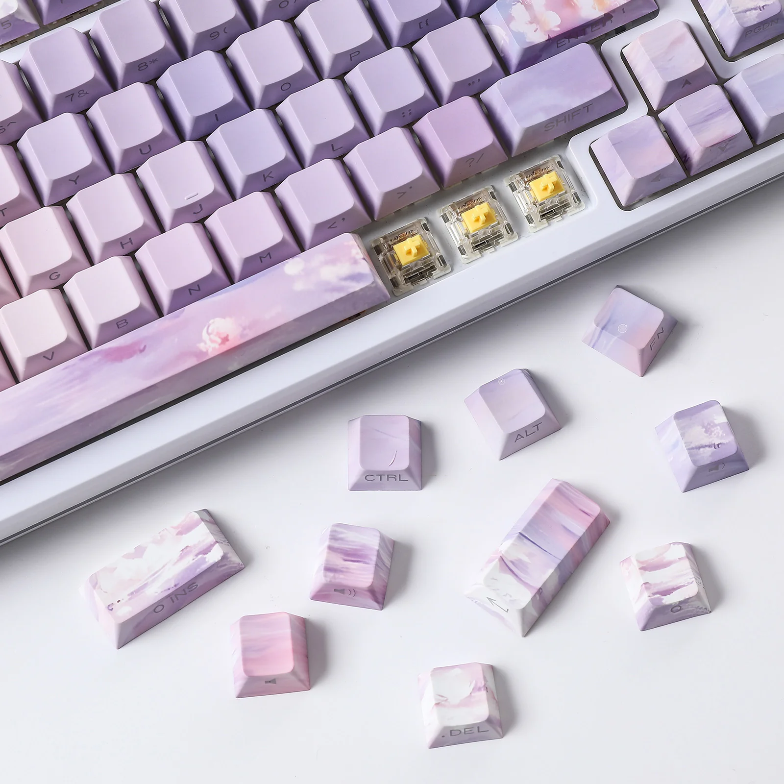 YUNZII Water Lily Cherry Profile Keycap Set - Image 9