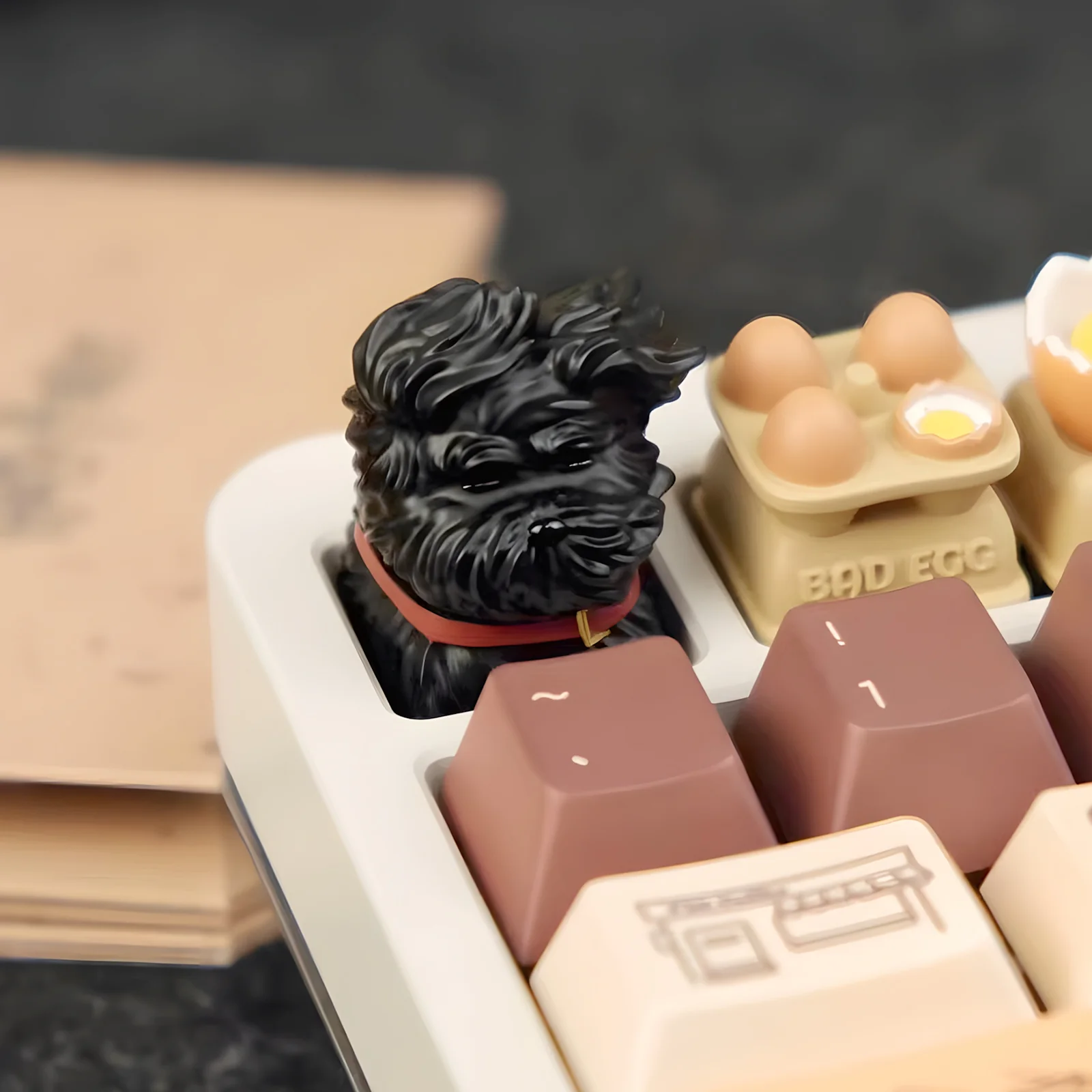 YUNZII Windblown Puppy Handmade Artisan Keycap - Image 7