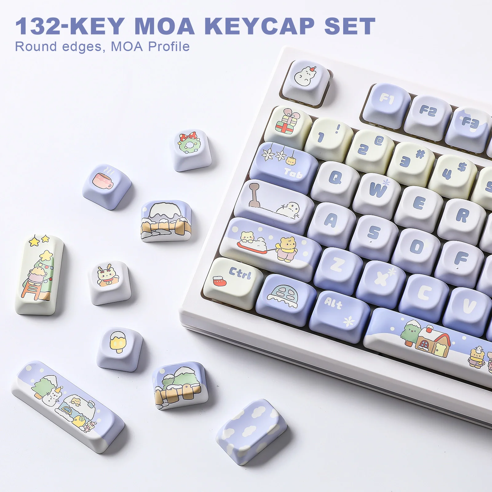 YUNZII Winter MOA Profile Keycap Set - Image 3