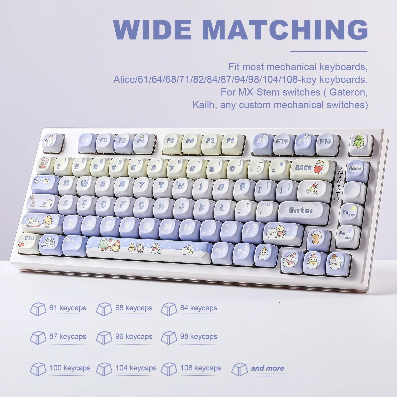 YUNZII Winter MOA Profile Keycap Set - Image 4