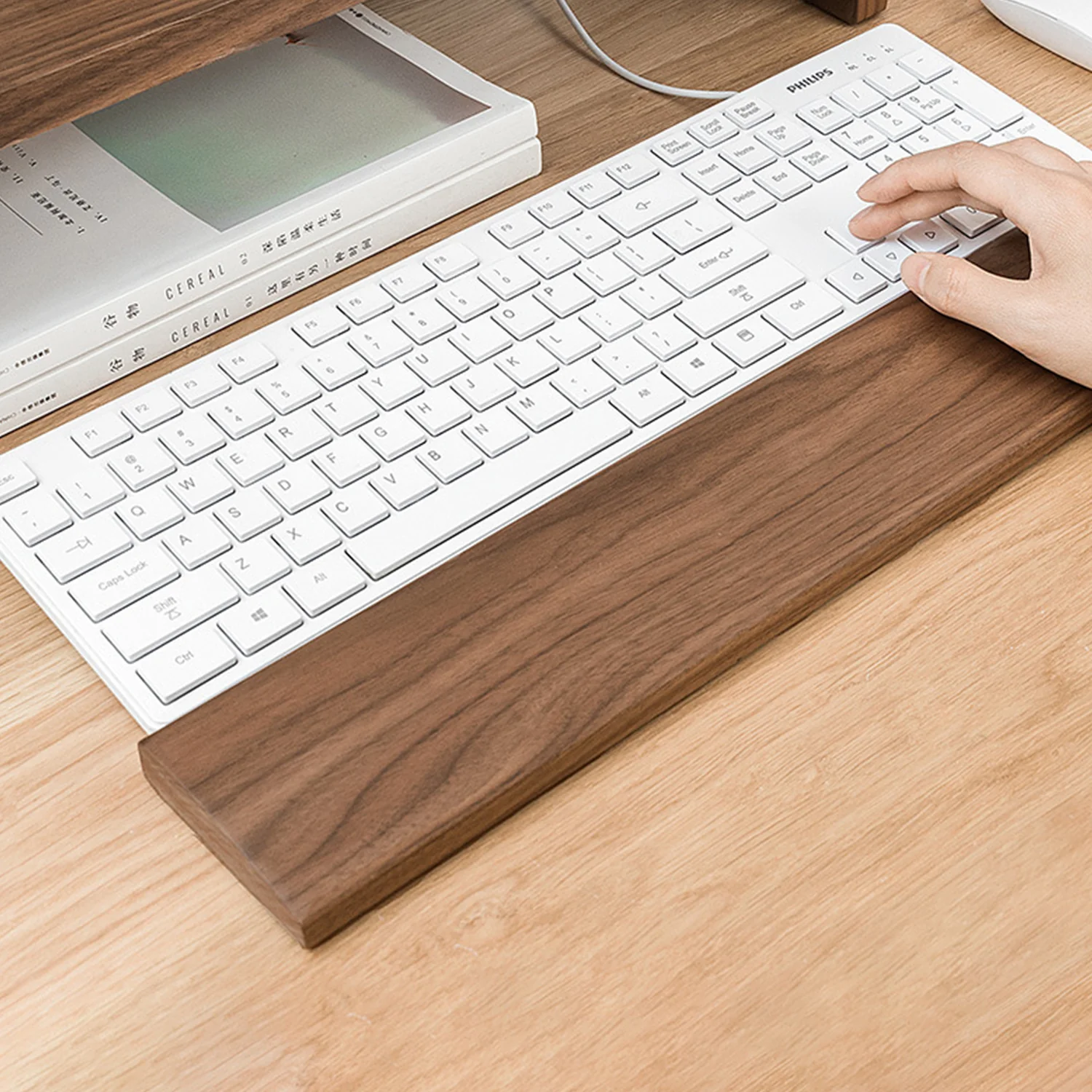YUNZII Wooden Keyboard Wrist Rest - Image 5