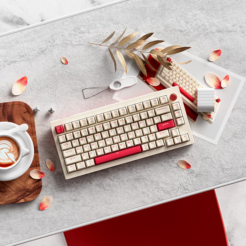 YUNZII x JAMESDONKEY A3 Wireless Gasket Mechanical Keyboard - Rosy - Image 3