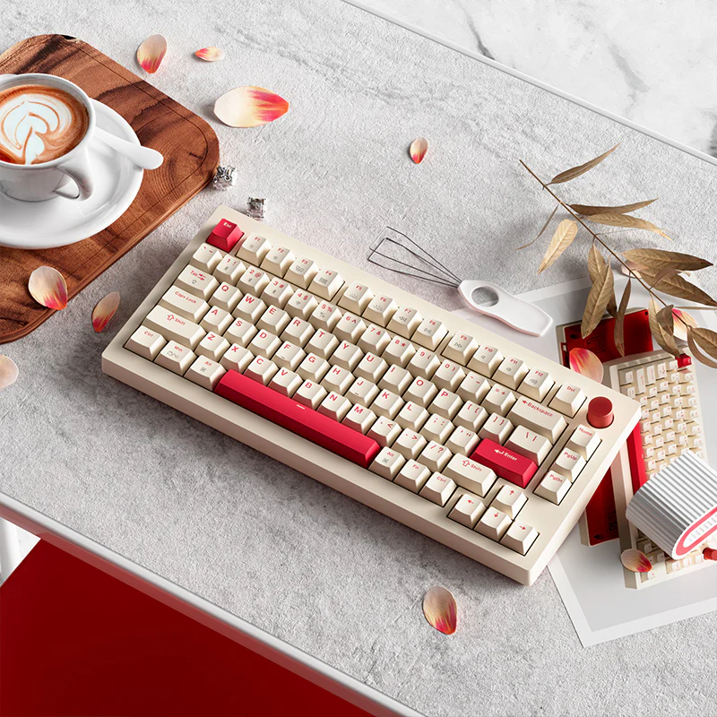 YUNZII x JAMESDONKEY A3 Wireless Gasket Mechanical Keyboard - Rosy - Image 5