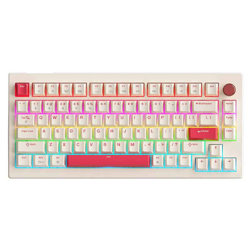 YUNZII x JAMESDONKEY A3 Wireless Gasket Mechanical Keyboard - Rosy - Image 6
