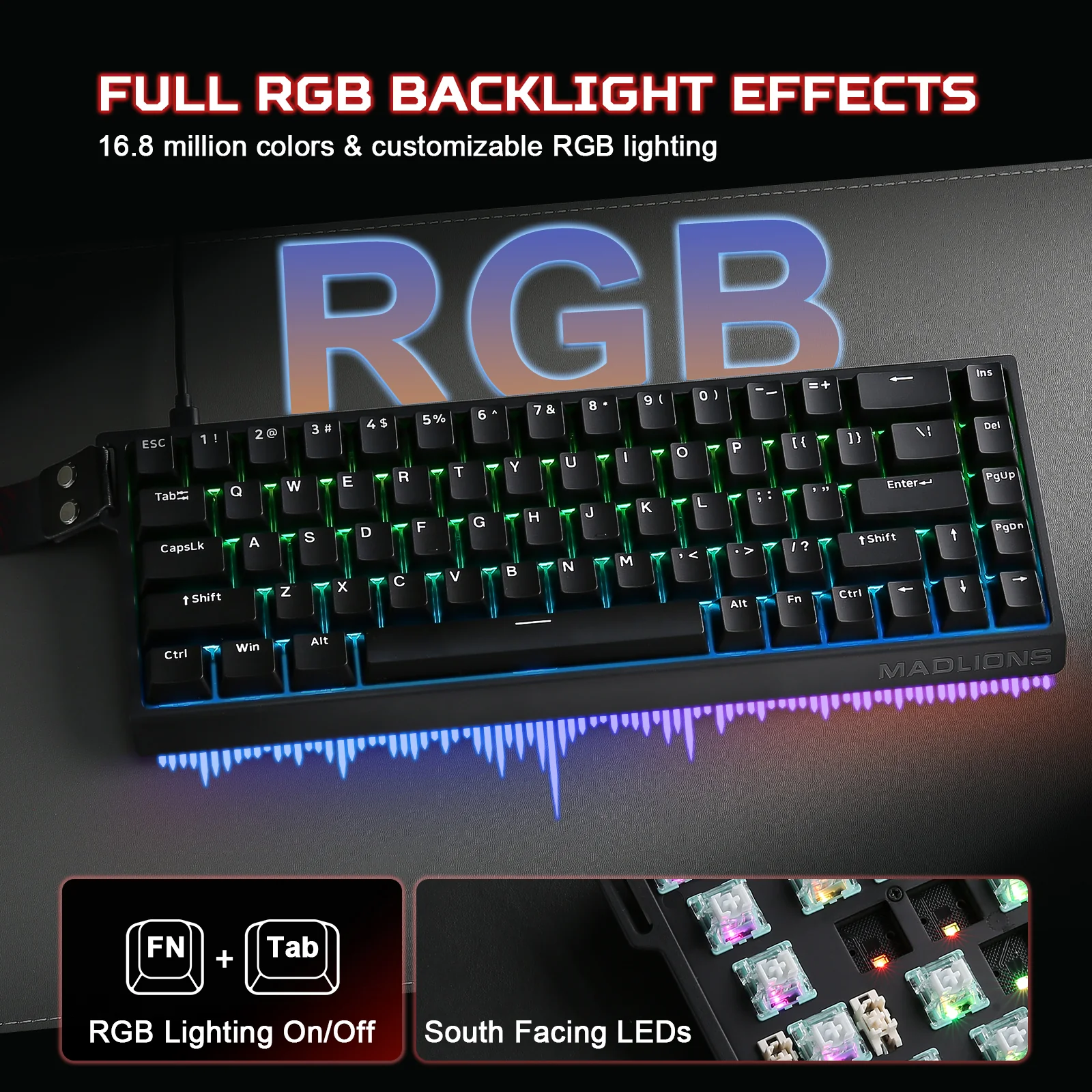 YUNZII x MADLIONS MAD68 HE Rapid Trigger Wired 8K Magnetic Gaming Keyboard - Image 10
