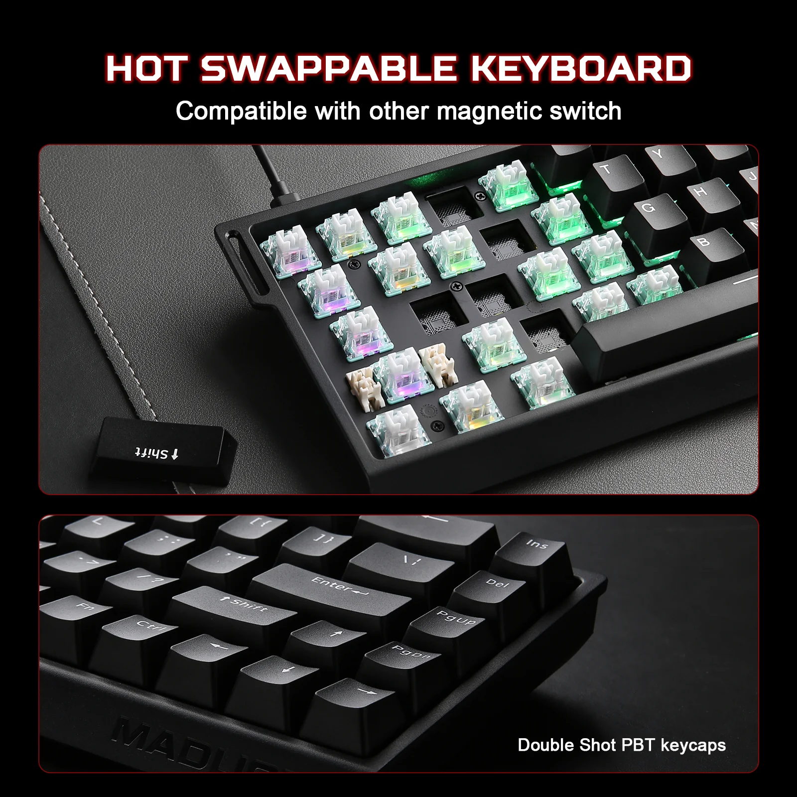 YUNZII x MADLIONS MAD68 HE Rapid Trigger Wired 8K Magnetic Gaming Keyboard - Image 11