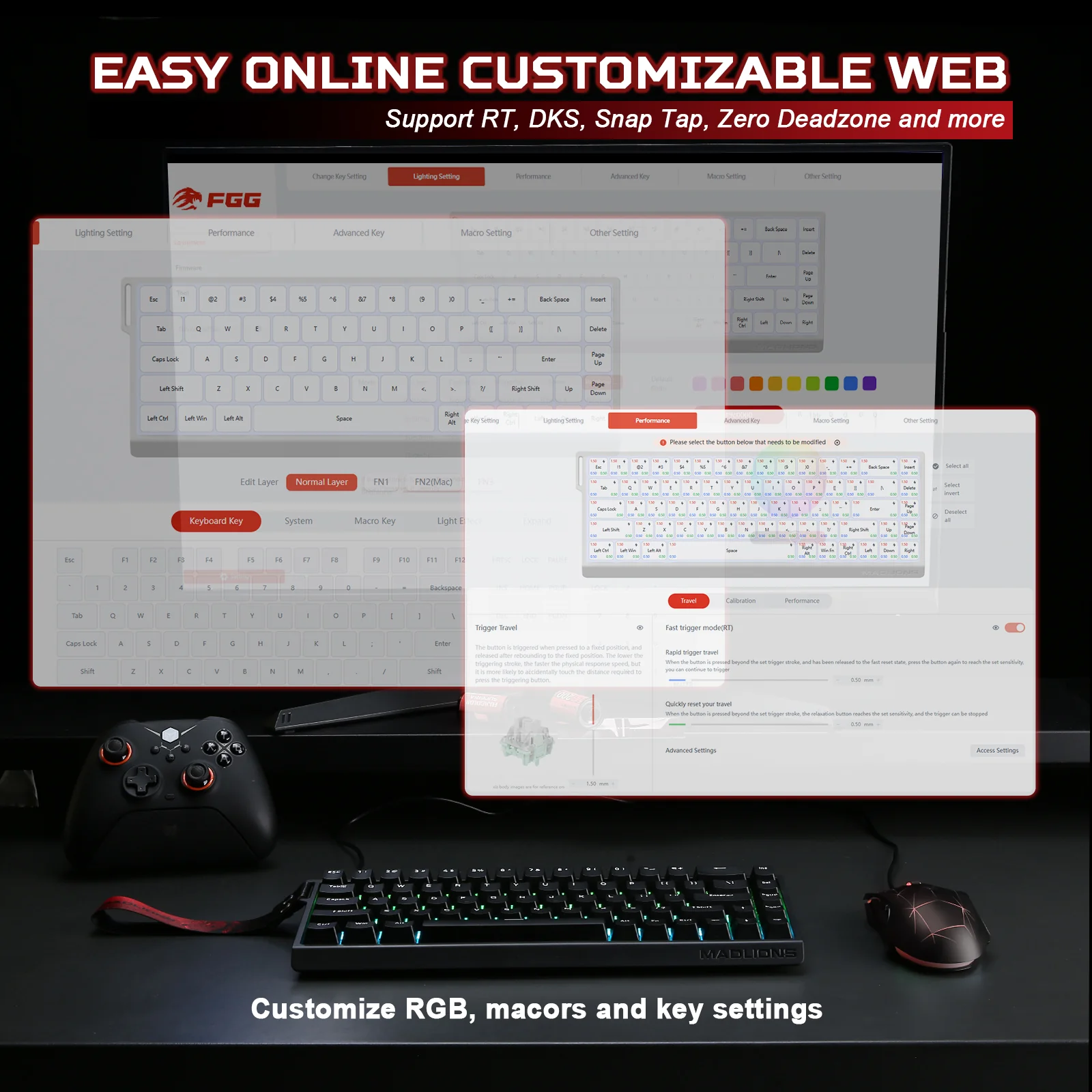 YUNZII x MADLIONS MAD68 HE Rapid Trigger Wired 8K Magnetic Gaming Keyboard - Image 9