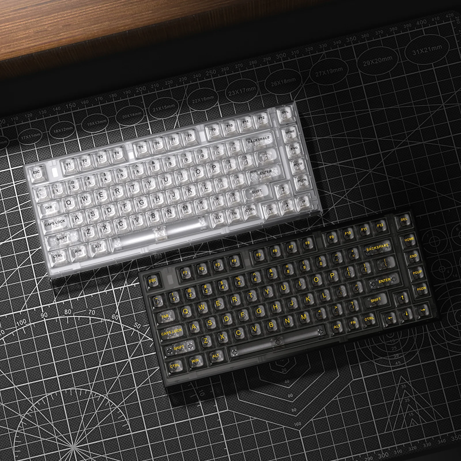 YUNZII X75 82 Keys Wired Hot Swappable Gasket Transparent Mechanical Keyboard - Image 8