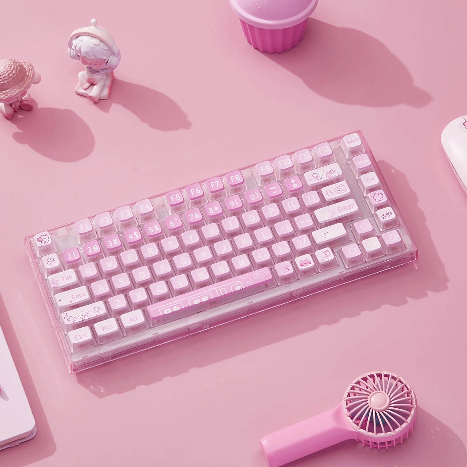 YUNZII X75 PRO 82 Key Wireless Hot Swappable Gasket Transparent Mechanical Keyboard - Image 11