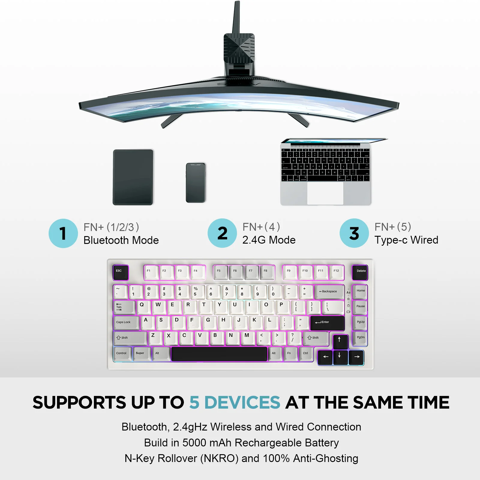 YUNZII YZ75 Pro Wireless Mechanical Keyboard - Image 12