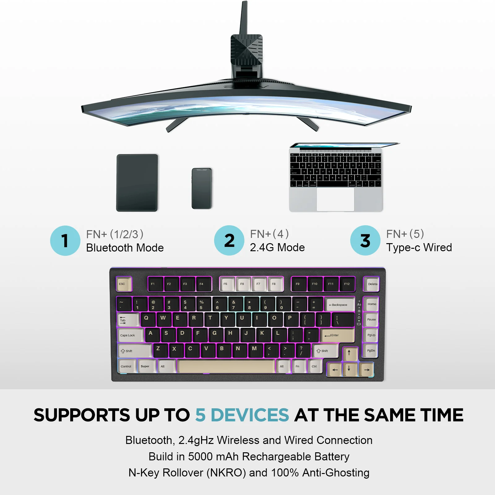 YUNZII YZ75 Pro Wireless Mechanical Keyboard - Image 13