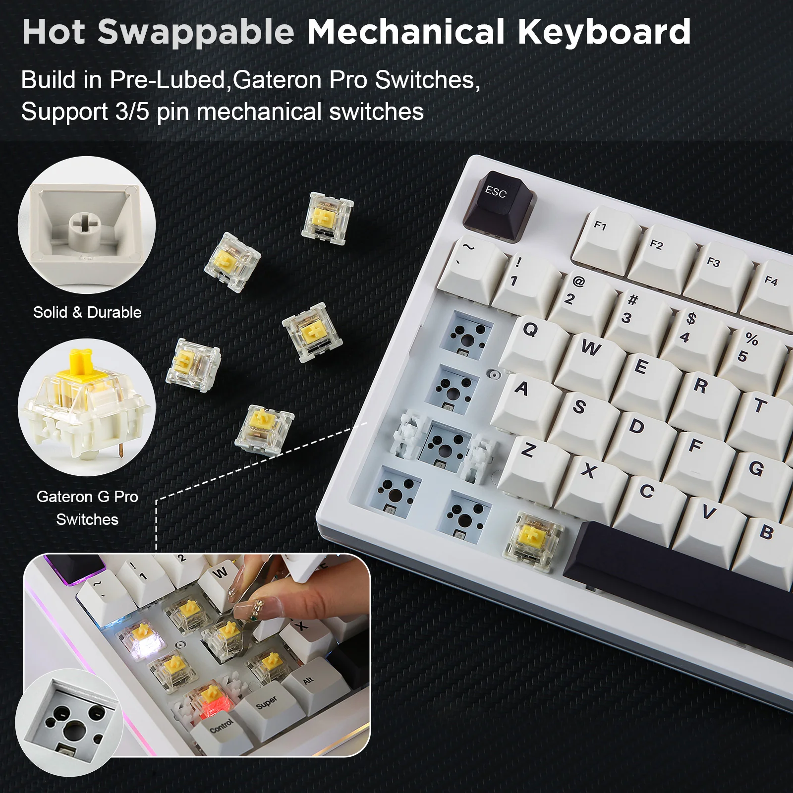 YUNZII YZ75 Pro Wireless Mechanical Keyboard - Image 6