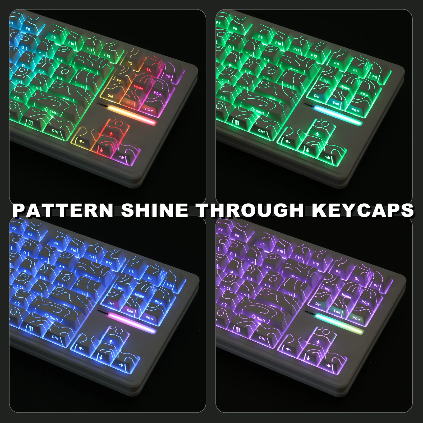 YUNZII YZ87 White Line Mechanical Gaming Keyboard - Image 9