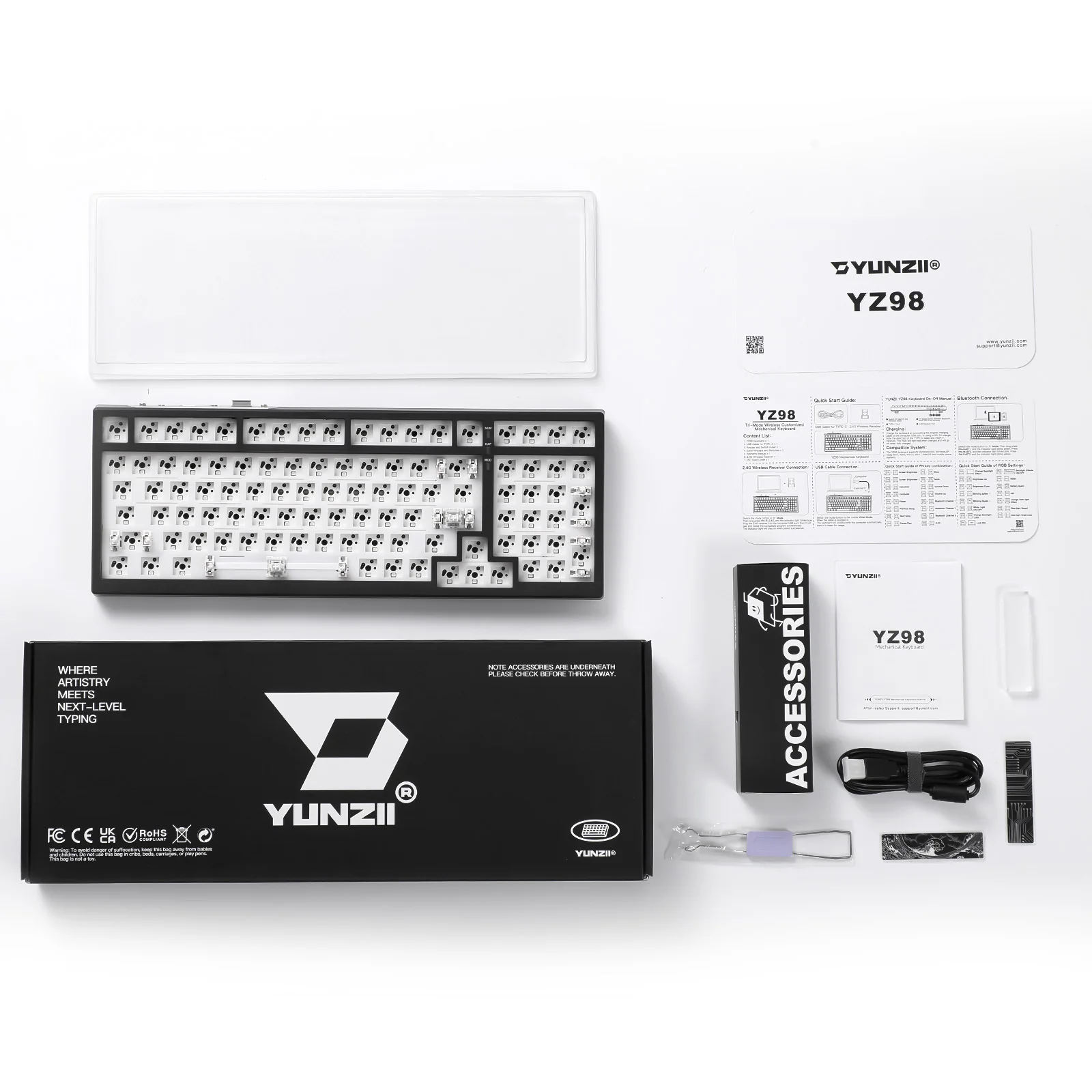 YUNZII YZ98 Barebone Mechanical Keyboard Kit - Image 6